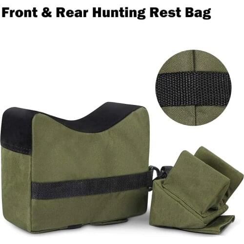 Tactical Sniper Shooting Gun Rest Bag Set Front & Rear Rifle Target Bench Unfilled Stand Support Sandbag Hunting Accessories Bag