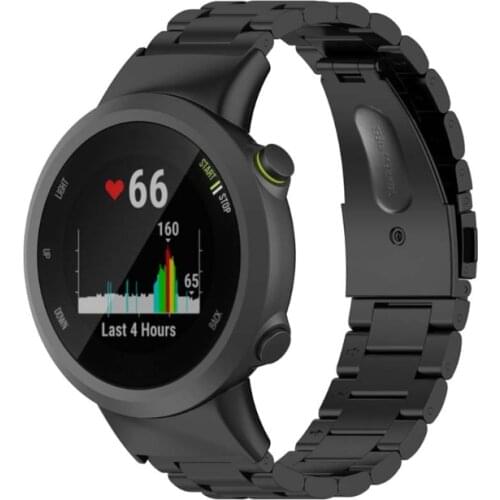 T3EE Stainless Steel Watch Band Wrist Strap for -Garmin Forerunner 45 45S Swim 2