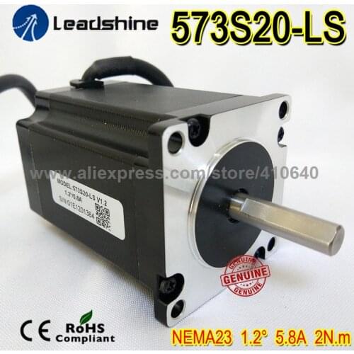 NEMA23 Leadshine 3 Phase 1.2 degree Hybrid Servo Motor 573S20-LS WITH LONGER SAHFT 2.0 N.m torque And 2.2 Meter Cable