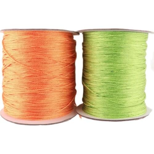 1.5mm Three twisted rope orange/green Polyester Hang tag strings Home Textile Craft Decoration cord Gift Wrapping string DIY