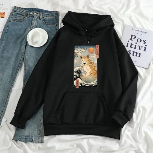 Harajuku Hooded Sweatshirt Print Women Hoodies Kawaii Autumn Winter Long Sleeve Sweatshirt Streetwear Female Tops Hot