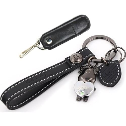 V4sim cases creative cute Couple keychain with pu storage for sim card or TF card