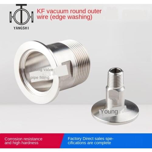 KF vacuum quick-loading outer wire vacuum joint chuck external thread KF16 KF25 KF40 KF50 1/2' DN15 DN20 DN25 DN40 DN50 1 1/4