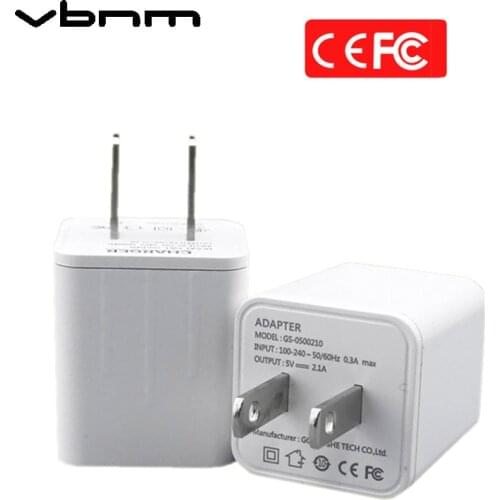 VBNM 5V 2.1A Cell Phone Charger Power Adapter Travel Charger With Dual 2 USB Port For Apple iPhone iPad Android Samsung