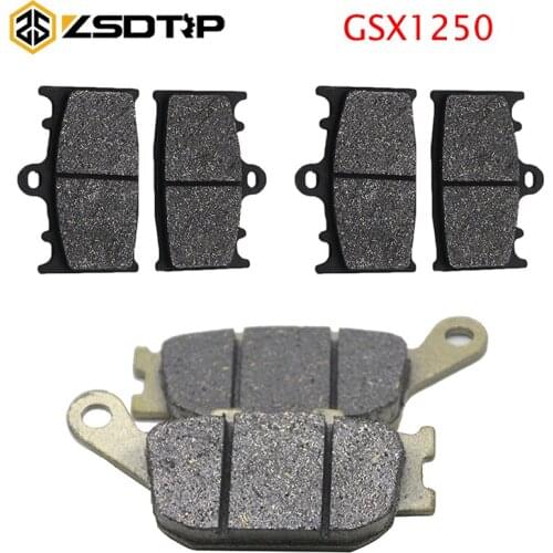 ZSDTRP Motorcycle Semi-Metal Disc Brake Pads For Suzuki GSX1250 2010 2011 2012 Front and Rear Brake Pads Motocross Racing