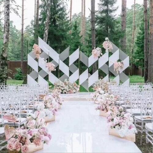 10m Per lot 1m Wide Shine Silver Mirror Carpet Aisle Runner For Romantic Wedding Favors Party Decoration Free Shipping