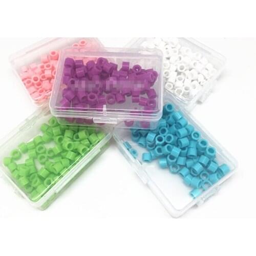 100Pcs Multi-Color Autoclavable Universal Dental Orthodontic Universal Silicone Instrument Color Code Rings