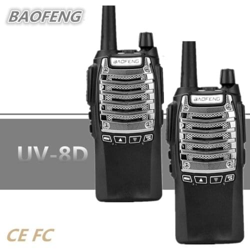 2PCS BaoFeng 8W UV-8D Walkie Talkie 10KM Dual PTT 2800mAh UHF Portable CB Ham Radio Communicador Mobile Transceiver Woki Toki
