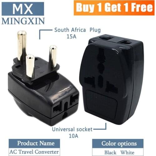 2PCS-1to3 AC Splitter Power Socket UK / US / EU / AU to Large (Large) South Africa Three Pin Round Travel Power Adapter