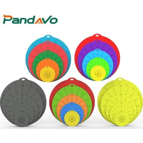 5PCS Silicone Lids Covers Microwave Food Cover For Bowls Cups Pots Pans Fresh-Keeping Lids Food BPA Free Silicone Bowl Covers