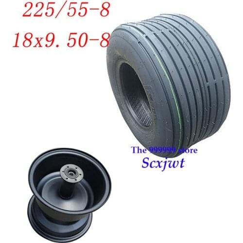 8Inch 225/55-8 Tire 18x9.50-8 tyre front and rear Universal Straight-grain Wide Tire Tubeless Tire For Citycoco Electric Scooter