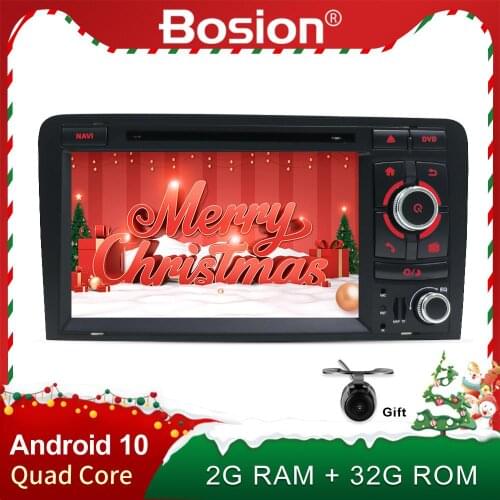 Radio 2 din android 10.0 auto car radio stereo for audi a3 8p audio 2din dvd receiver bluetooth aux map camera wifi carplay dab