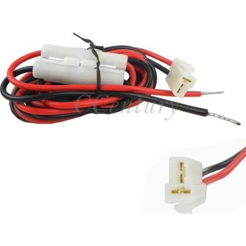 2Pcs Car Radio DC Power Cord Cable T Type Adapter Connector for Kenwood Alinco Mobile Radio TM-271 TM-741 for ICOM Transceiver