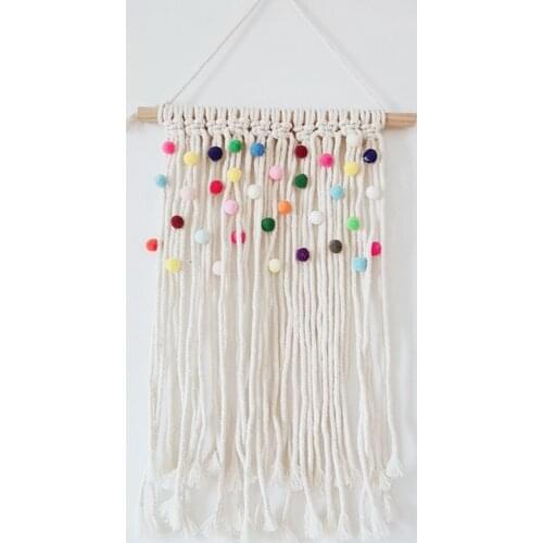 Bohemian Tapestry Holiday Wall Nursery Decor Kids Room Hanging Decoration Colorful Macrame Tapestries Backdrop Handmade Wall Art
