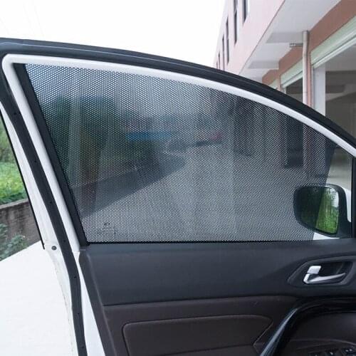 DIY 2pcs/set Car Sun Shades Film Sun Protection Window Cover PVC Car Sunshade Side Window Shield Sticker Automobiles Accessories