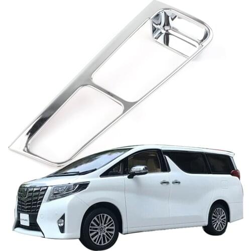 For Toyota Alphard 2016-2020 Chrome ABS Car Electronic Handbrake Button Frame Molding Cover Trim RHD
