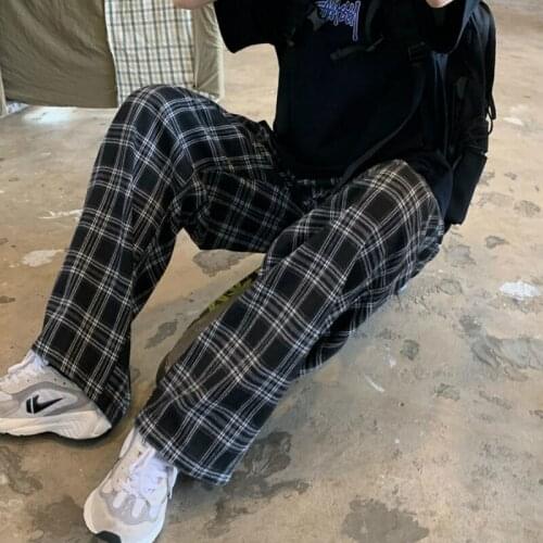 DSTWJMX Women's Plaid Trousers