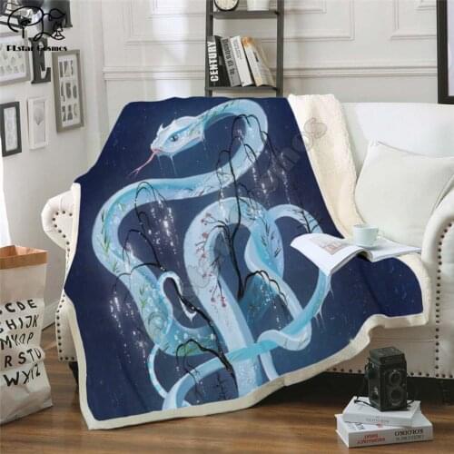 Snake animal Fleece Blanket 3D full printed Wearable Blanket Adults/kids Fleece Blanket drop shippng style -2