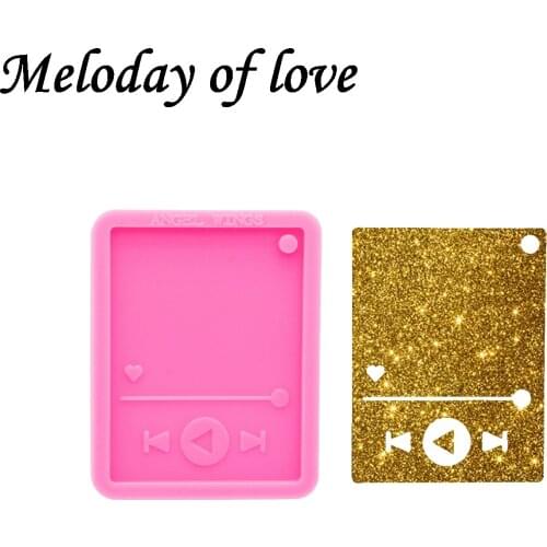 Glossy Player Keychain Mold Silicone Resin Mould DIY for Epoxy Making Jewelry Necklace Polymer Clay DY0695