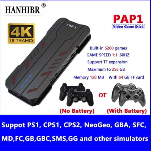 WESICH Pap 1 PS1 Console Video Games 64bit 4K TV Output 5200 Sets 2 Gamepad No Wired HD Retro Player Games