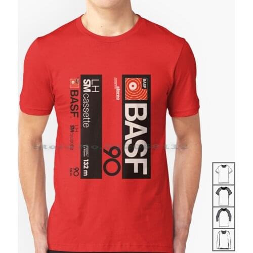 Classic Music Cassettes-Basf Lh90 T Shirt 100% Cotton Cassette Retro Tape Boombox Music Graphics Dolby Compact Cd Stereo Ghetto