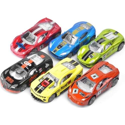 6pcs/set 4D Finished Alloy Sports Car 6 1/54 Modern Coupe Car Model Simulation Metal Warrior Toy Car