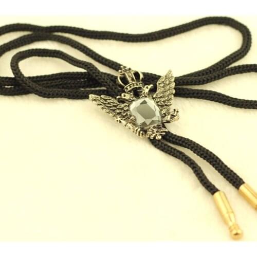 Male European and Korean Eagle Drawstring Personality Creative Metal Brick Stone Bow Tie Tie Pollo Bolo Tie Shirt