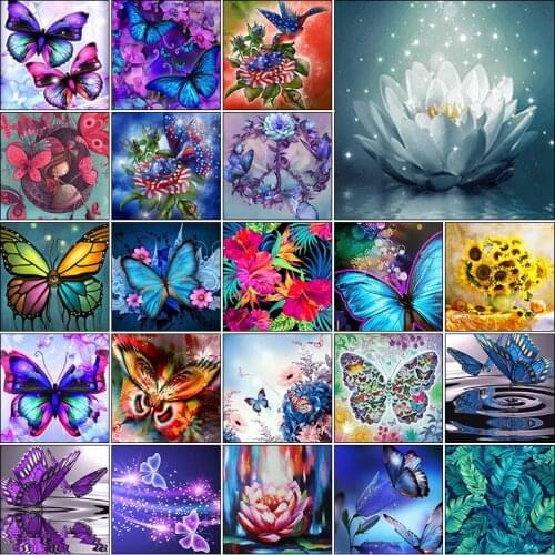 5d diamond painting kit Animal butterfly flower color complet cuadros full square dirll drawing embroidery Cross stitch mosaic