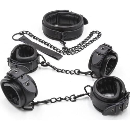 100% Cattlehide PREMIUM LEATHER BDSM RESTRAINTS SET,BDSM Bondage Fetish restraints sets,Couples Adults Ankle Cuffs, sex toys
