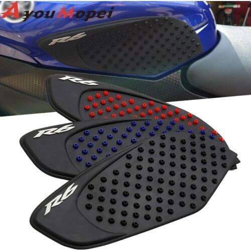 For Yamaha R6 2008 2009 2010 2011 2012 2013 2014 2015 YZF-R6 Motorcycle Sticker Anti slip Fuel Tank Pad 3M Side Gas Knee Grip