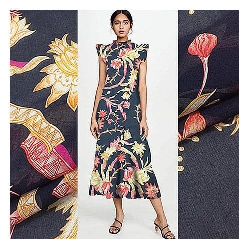 Real silk georgette fabric 10mm mulberry silk cloth special clothing custom material new products