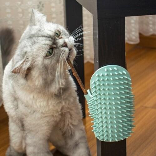 New Cats Brush Corner Cat Massage Self Groomer Comb Brush Cat Rubs the Face with a Tickling Comb Cat Product
