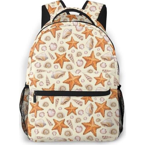 OLN Women Backpack with Multiple Using Women Backpacks Artistic With Shells And Sea Stars Female School Bag Girls Travel Bag