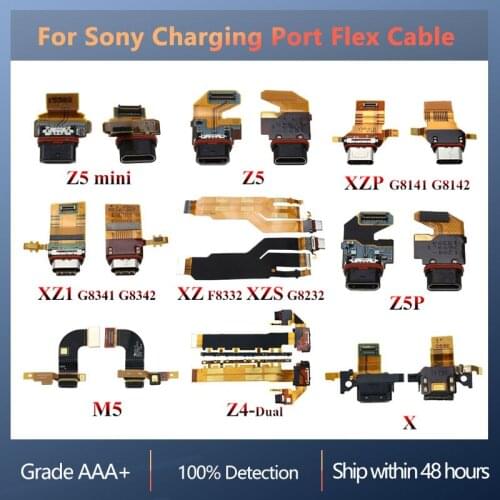 Original PCB Board For SONY Xperia Z5 mini Compact Z5 XZP XZ1 XZ XZS Z5 Premium M5 Z4 X Charging Port Flex Cable Ribbon Replacem