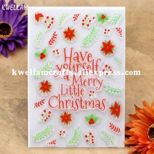 Have yourself a Merry little Christmas Scrapbook DIY photo cards rubber stamp clear stamp transparent stamp 11x16cm KW7081016