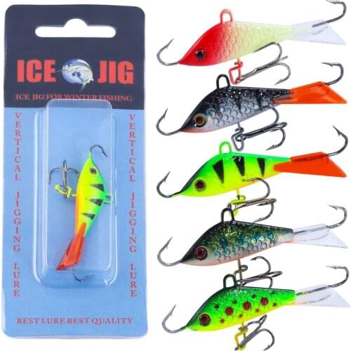 Sougayilang 1PCS 5.2cm 8g Winter Ice Fishing Lure Fake Lure Artificial Bait leurre Balancer for Fishing Carp Walleye Pike Perch