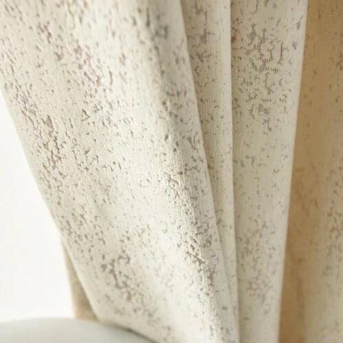 Custom curtains Modern simple Nordic cotton Jacquard embroidery white thick cloth blackout curtain tulle drapes N401