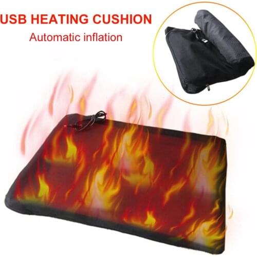 1Pc 5V USB Heated Cushion Outdoor Heated Pad Accessories Carbon Fiber Heated Pads Warm Back Neck Fast-Heating Cushion