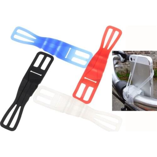 1PC Bicycle Phone Mount Firm Silicone Band Mobile Phones Holder Handlebar Mount for iPhone Samsung GPS Easy Install Stable