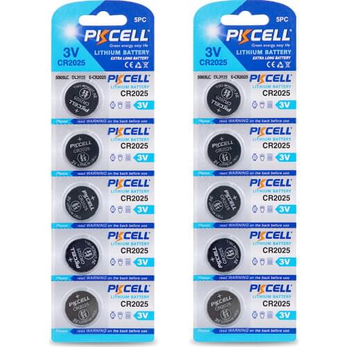 10Pcs PKCELL CR2450 3V CR 2450 DL2050 BR2450 Lithium Button Cell Battery For Remote Control LED tea light vibes Calculators Car