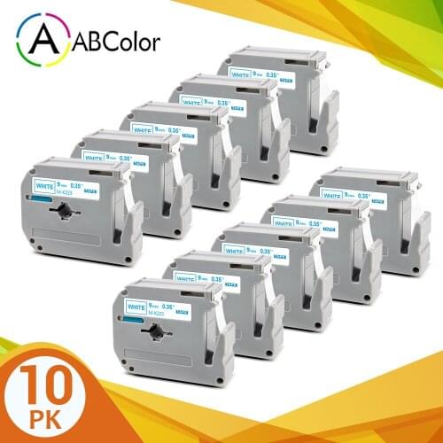 10PK MK 223 Tape Cassette for Brother MK-223 MK223 Label Tapes PT-65 PT-70 PT-80 PT-100 PT-110 Label Maker 9mm*8m Blue on White