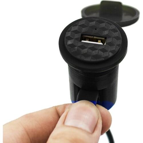 12V USB Charger Socket Adapter Power For Car Motorcycle Handlebar Waterproof 3.2*4.3cm