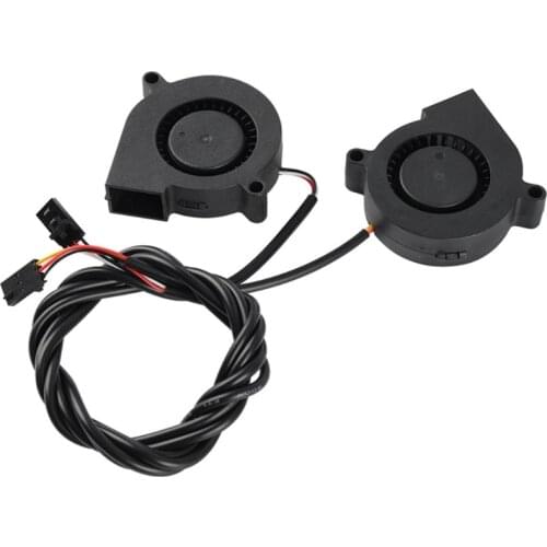 2Pcs Prusa I3 Mk3 DC 5V 2Pin Dual Ball/Sleeve Bearing Brushless Cooling Turbine Blower Fan1.97X1.97in 3D Printer Cooler