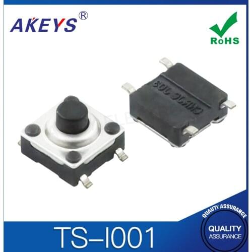20PCS TS-I001 6*6 Waterproof Dustproof Tact Switch SMD 4 Pin Pressure Switch