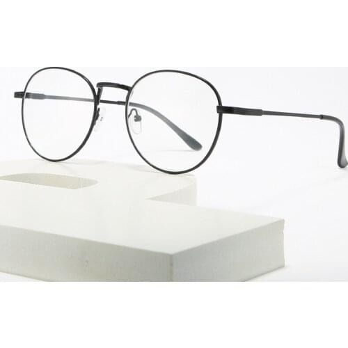 2021 Vintage Round Glasses Frame Retro Female Myopia Metal Frame Clear Lens Eyewear Brand Designer Eyeglasses Bookworm Gafas