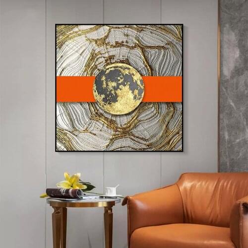 Abstract Gold Luxury Posters Nordic Canvas Art Painting Home Decor Wall Art Retro Print Living Room Vintage Minimalist Picture