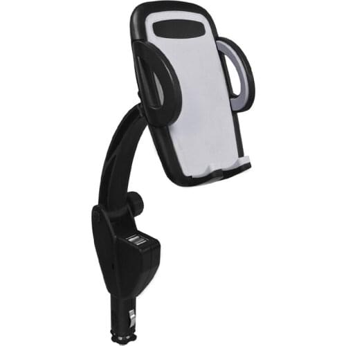 Car USB 2in1 Dual Charger Holder Mount Cigarette Lighter Chargers For Cell Phone#50JA