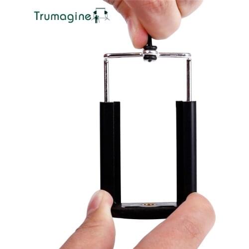 6PC/Lot Black Phone Clips Holder For Phone Tripod Stand With 1/4'' Screw Hole Selfie Stick Phone Clip Phone Studio Accessories