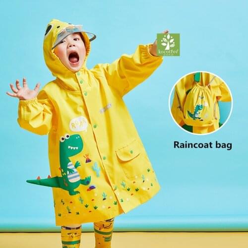 3D Style Cartoon Unicorn Dinosaur Raincoat For 2-8 Years Old Children Waterproof Boys Girls Baby Rain Coat Ponchos Jackets