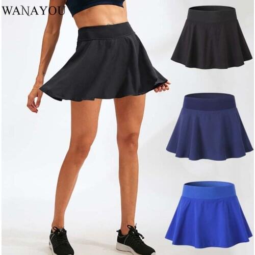 WANAYOU 2 in 1 Elastic Quick-Dry Yoga Shorts,S-2XL Breathable Dance Gym Shorts for Women,Women Tight Running Workout Skirt Short